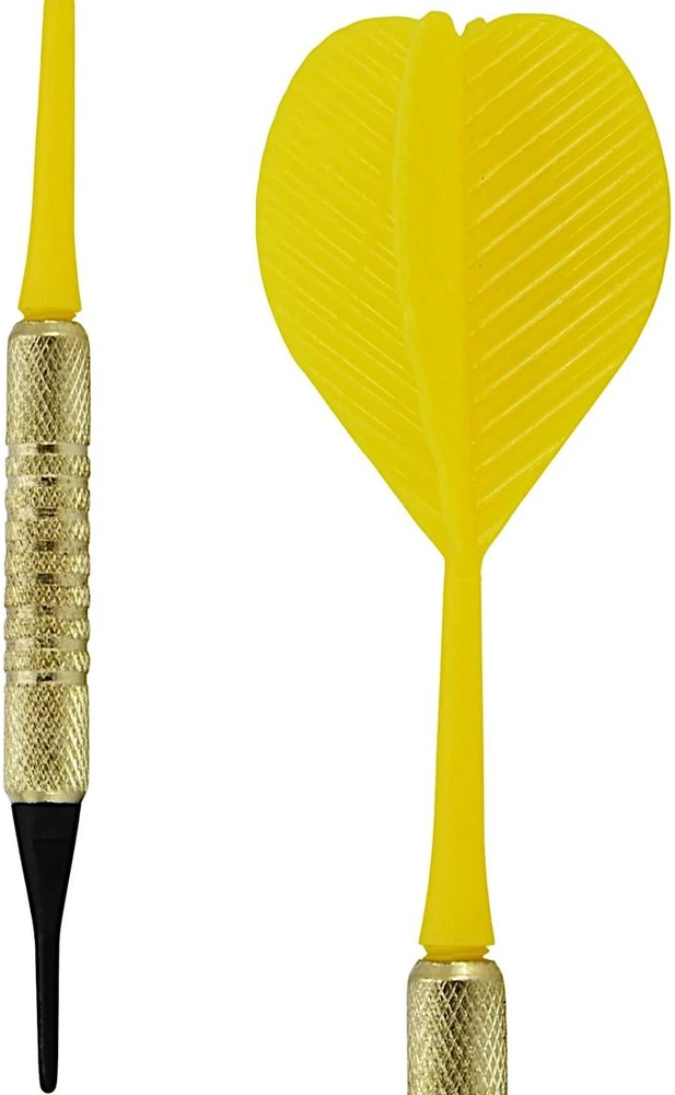 PLASTIKINĖS SMIGINIO STRĖLYTĖS DART 3VNT SAUGIOS GELTONOS BEST SPORTING 621186