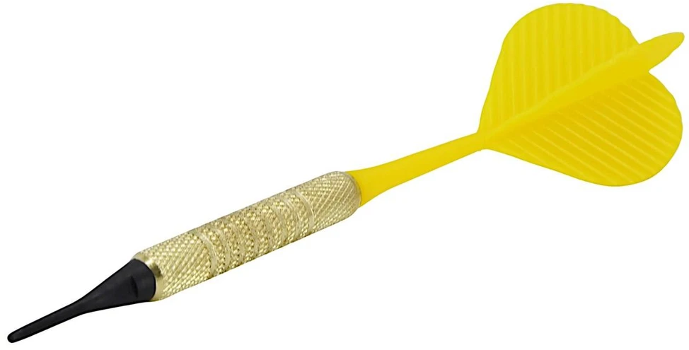 PLASTIKINĖS SMIGINIO STRĖLYTĖS DART 3VNT SAUGIOS GELTONOS BEST SPORTING 621186