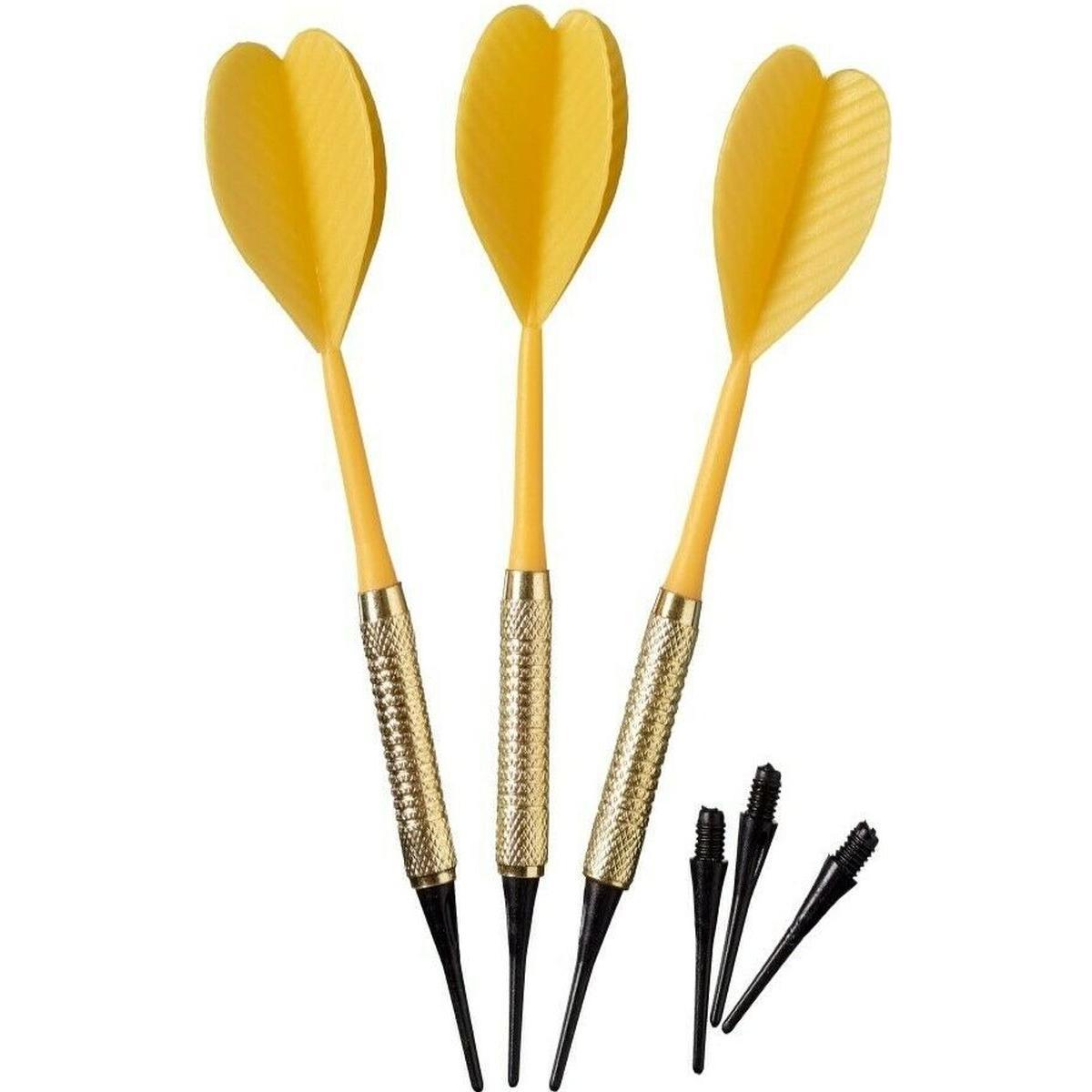 PLASTIKINĖS SMIGINIO STRĖLYTĖS DART 3VNT SAUGIOS GELTONOS BEST SPORTING 621186