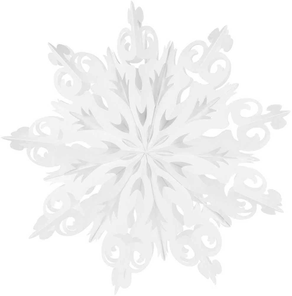 Saska Christmas Dekoracija popierinė snaigė 64 cm balta