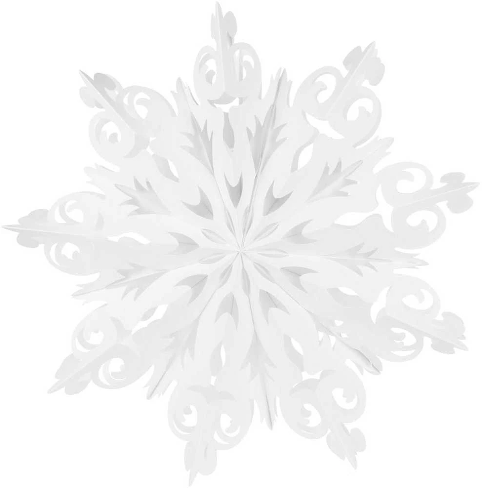 Saska Christmas Dekoracija popierinė snaigė 64 cm balta