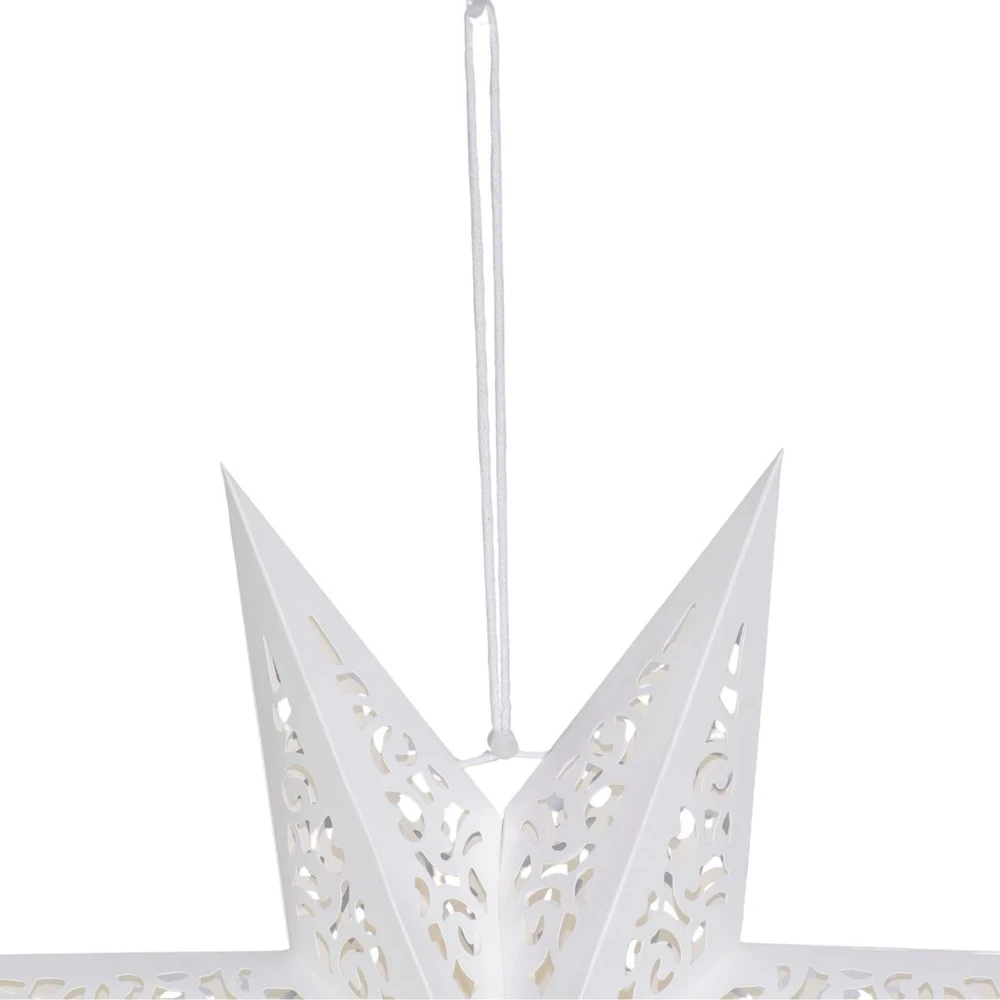 Saska Christmas Popierinė dekoracinė žvaigždė 45 cm, 7 šakelės, balta