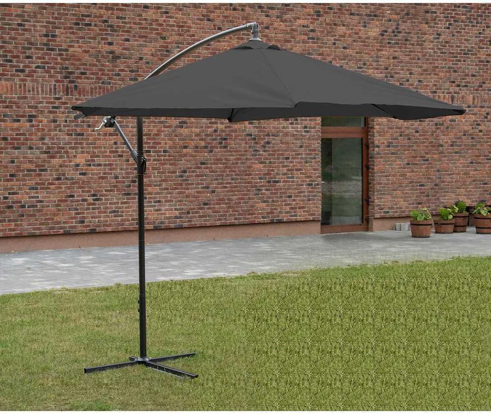 Saska Garden Sodo skėtis 300 cm pilkas antracitas