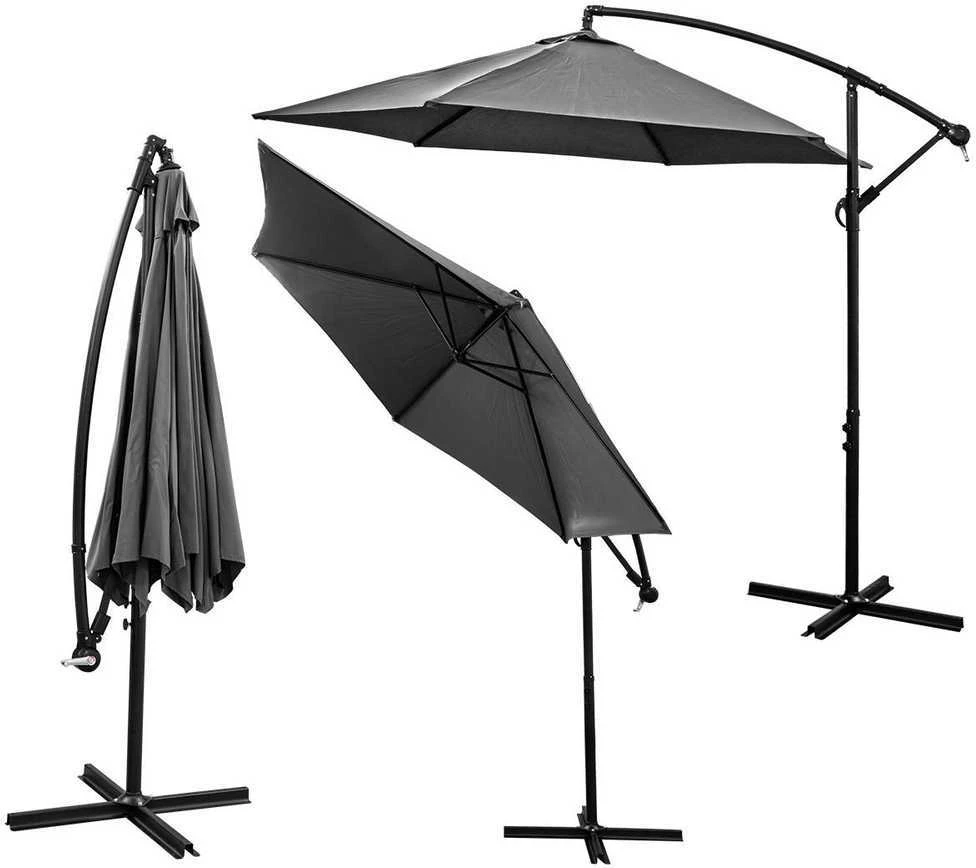 Saska Garden Sodo skėtis 300 cm pilkas antracitas