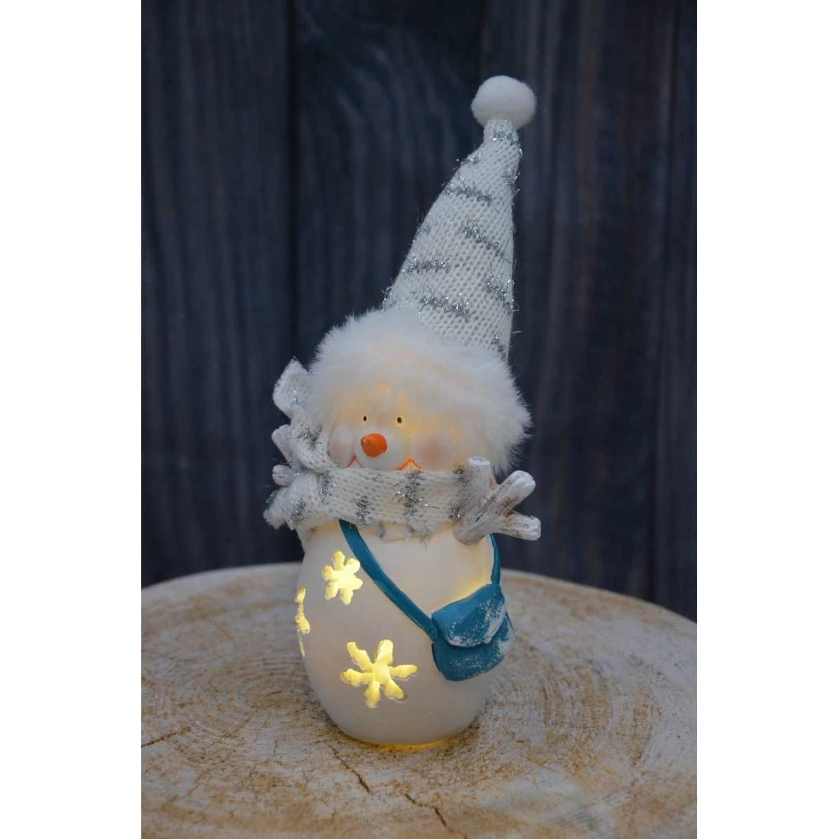 Saska Garden Sniego žmogaus figūrėlė LED 7x6x16 cm