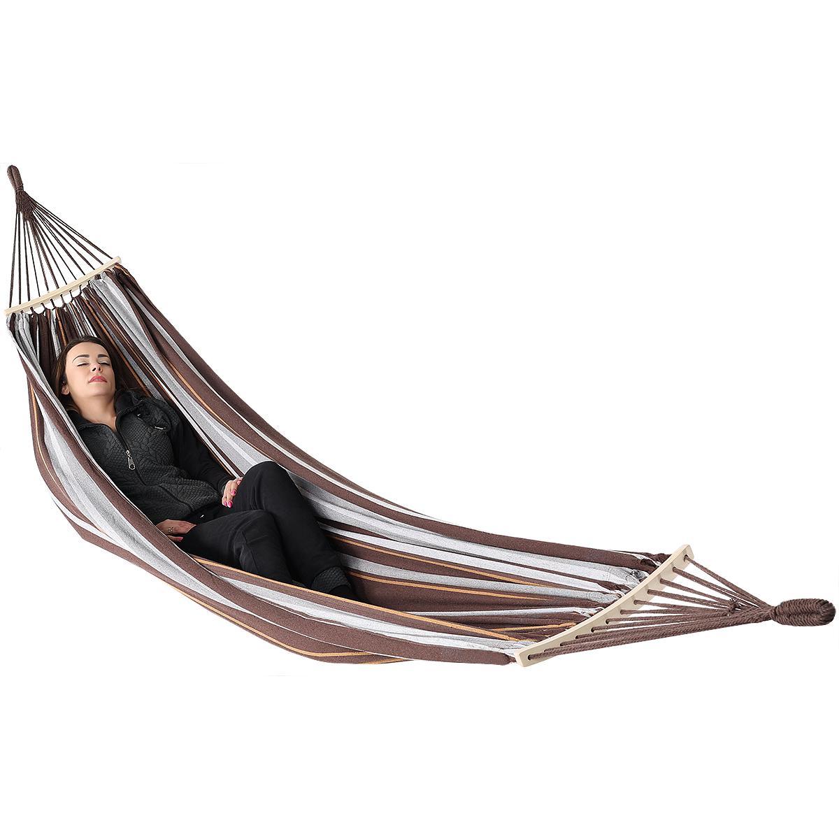 Saska Garden Dvivietis hamakas Royokamp Luxe XXL 250x150cm, rudas