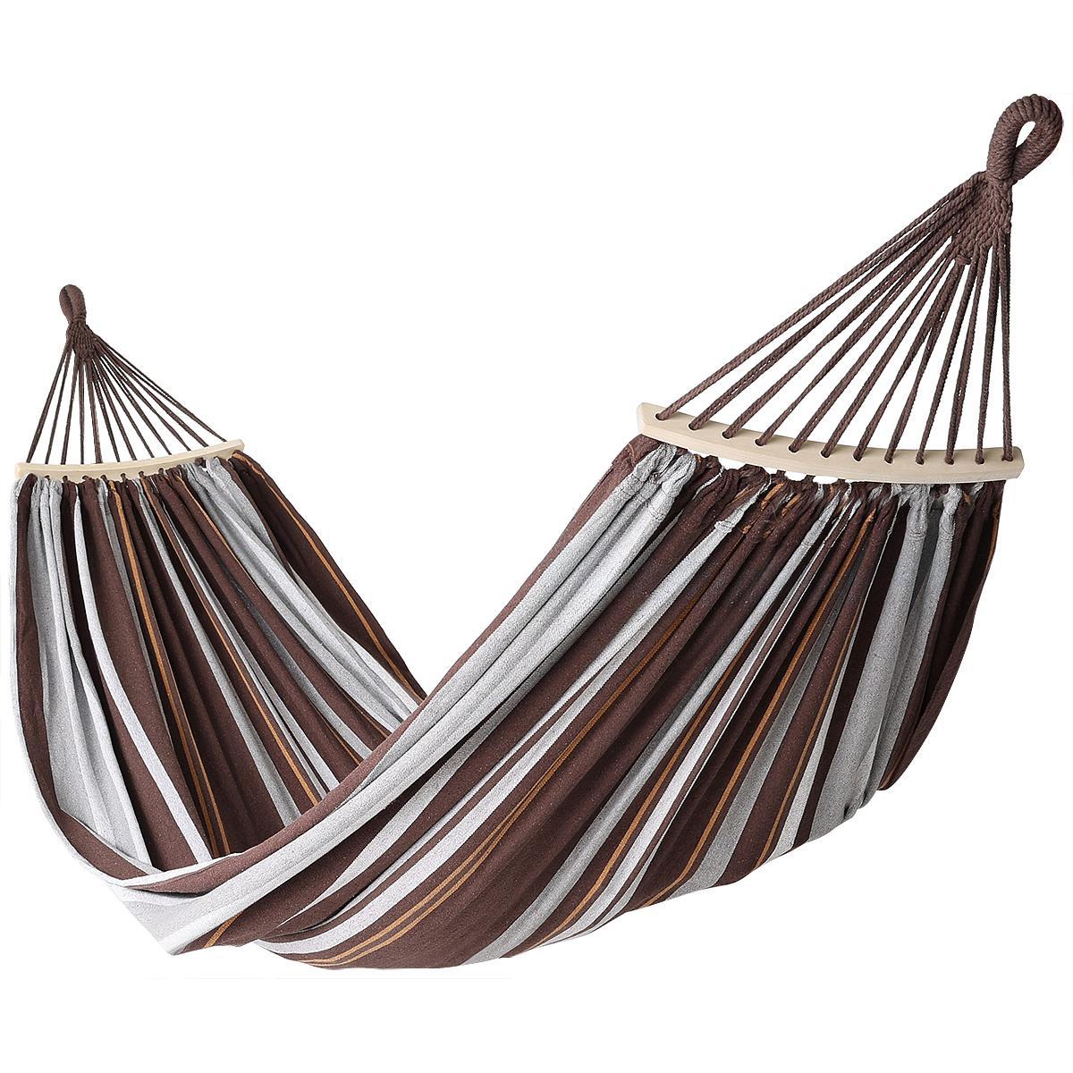 Saska Garden Dvivietis hamakas Royokamp Luxe XXL 250x150cm, rudas