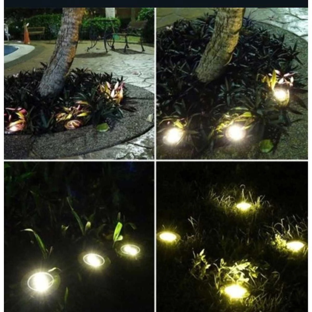 Sodo žibintas su saulės baterija Saska Garden 8 LED, 4 vnt.