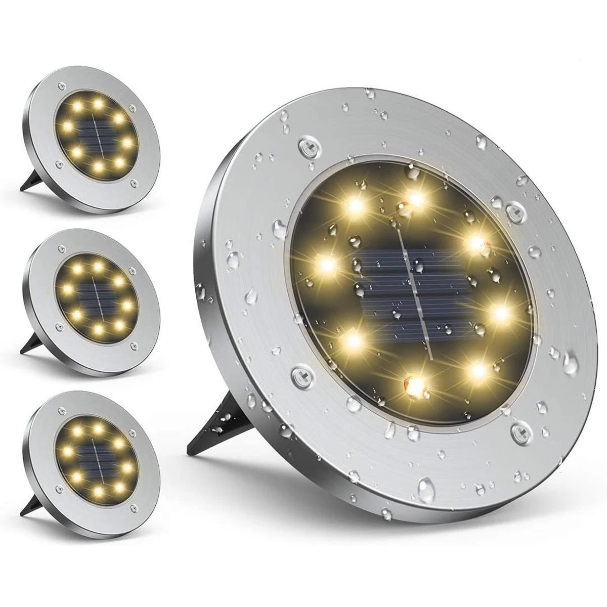 Sodo žibintas su saulės baterija Saska Garden 8 LED, 4 vnt.