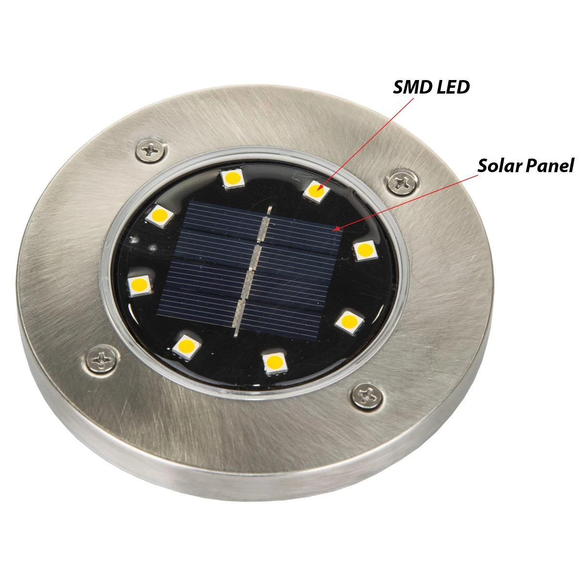 Sodo žibintas su saulės baterija Saska Garden 8 LED, 4 vnt.