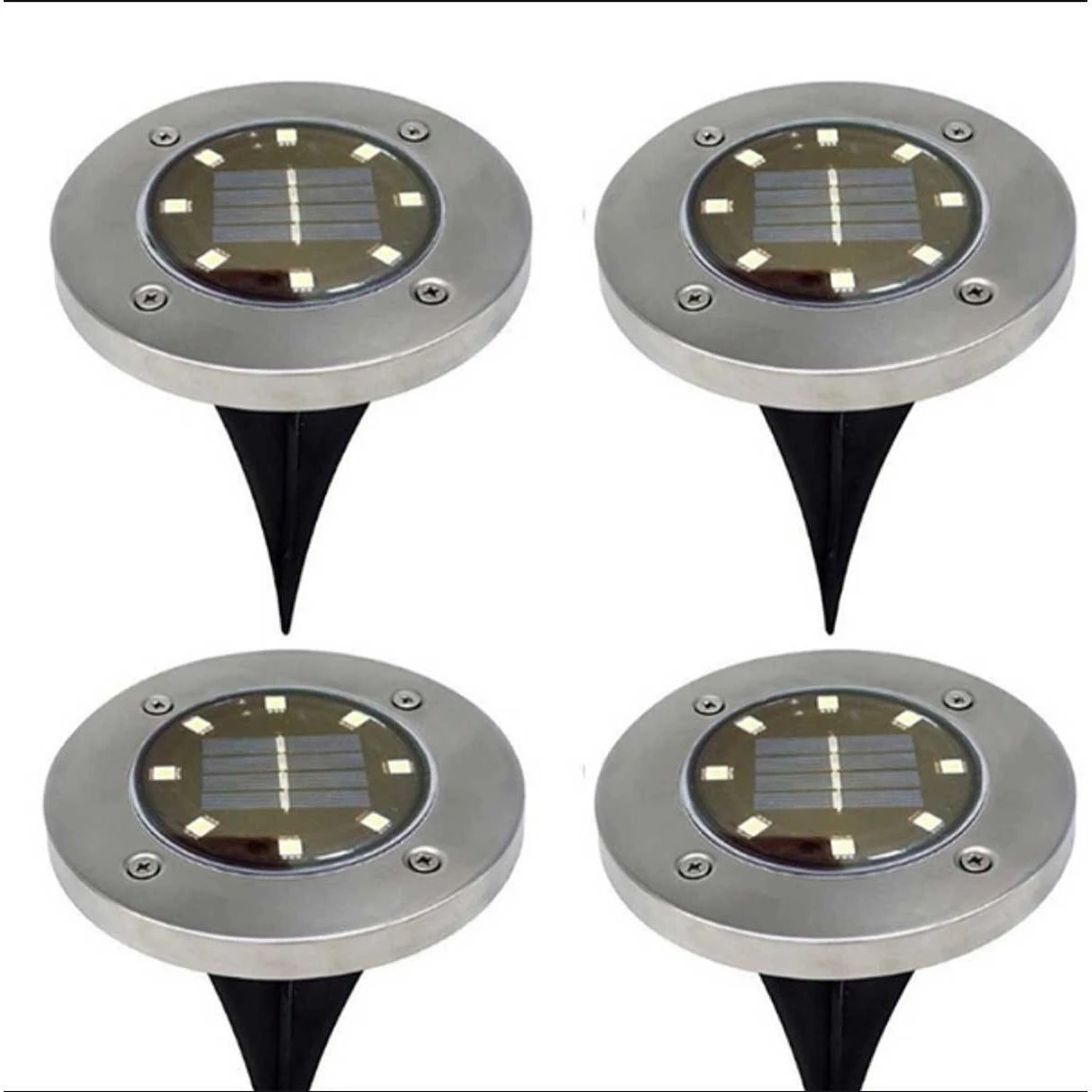 Sodo žibintas su saulės baterija Saska Garden 8 LED, 4 vnt.
