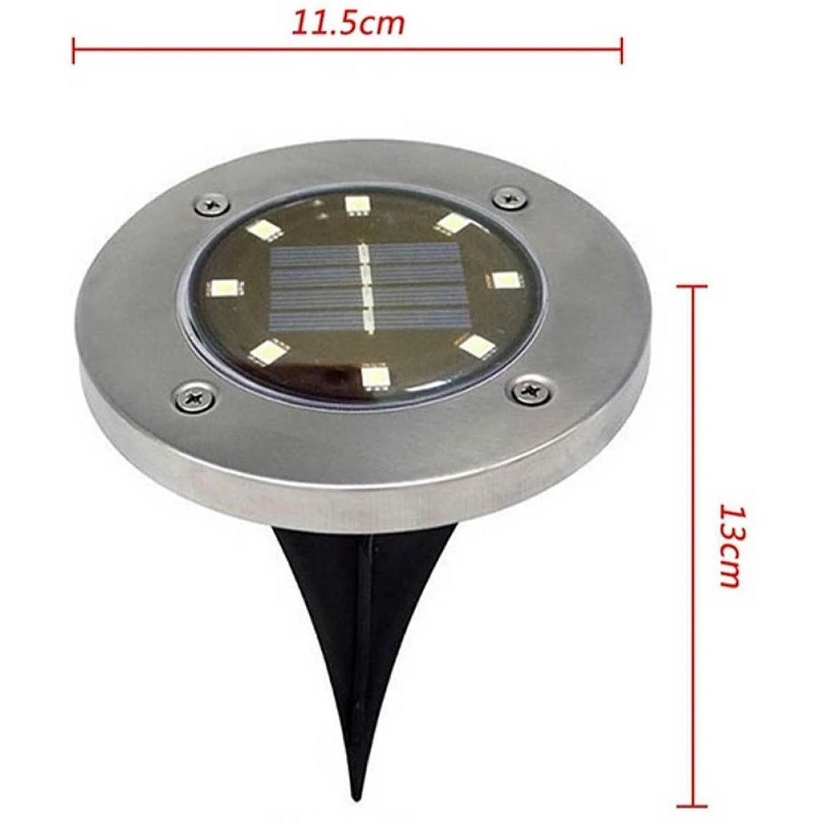 Sodo žibintas su saulės baterija Saska Garden 8 LED, 4 vnt.
