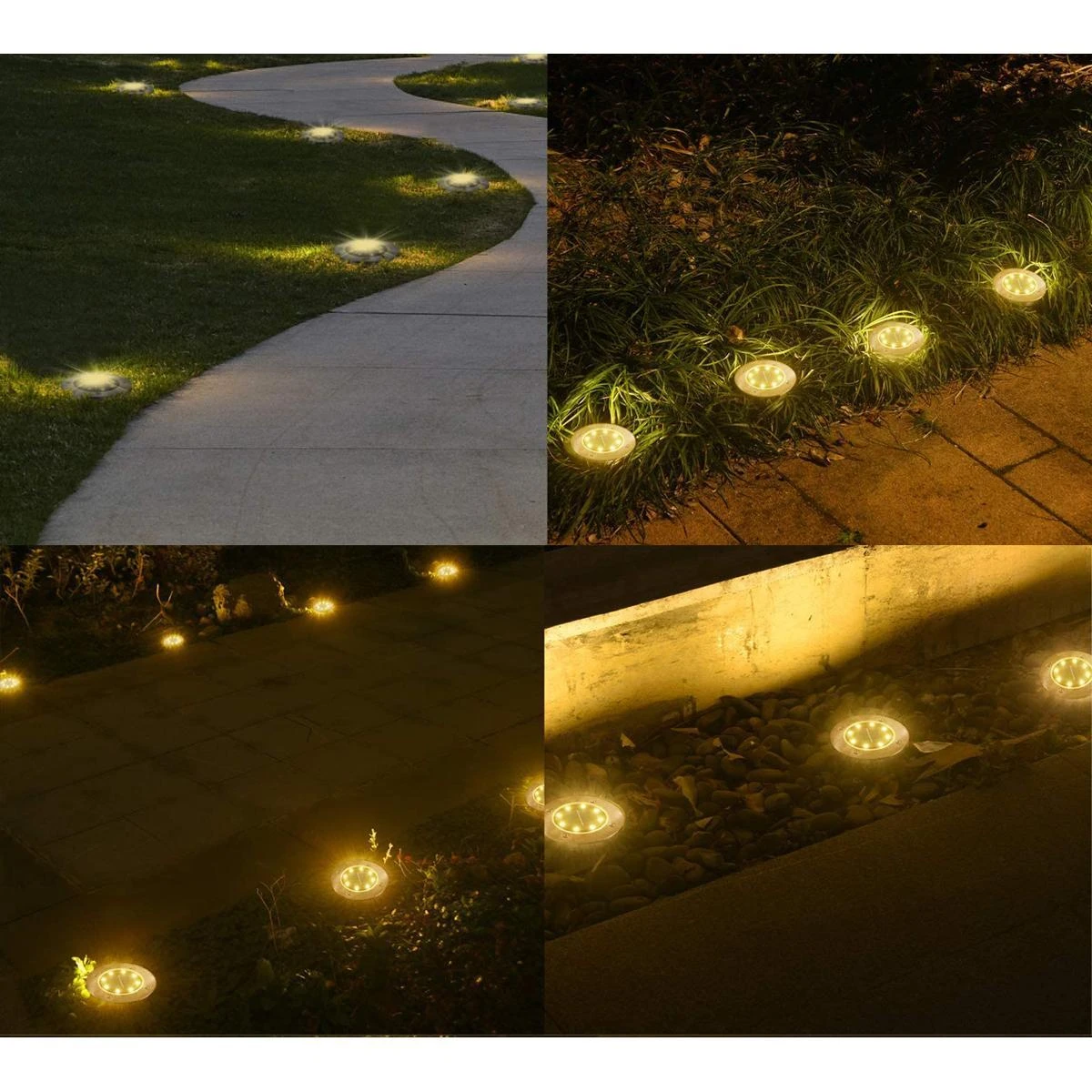 Sodo žibintas su saulės baterija Saska Garden 8 LED, 4 vnt.