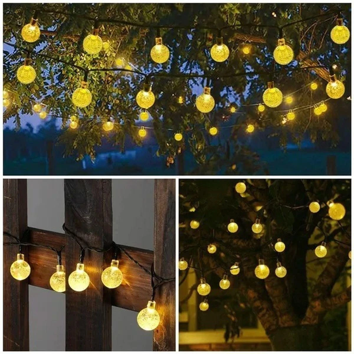 Saska Garden Lauko saulės girlianda, 4,9 m, LED šviesos