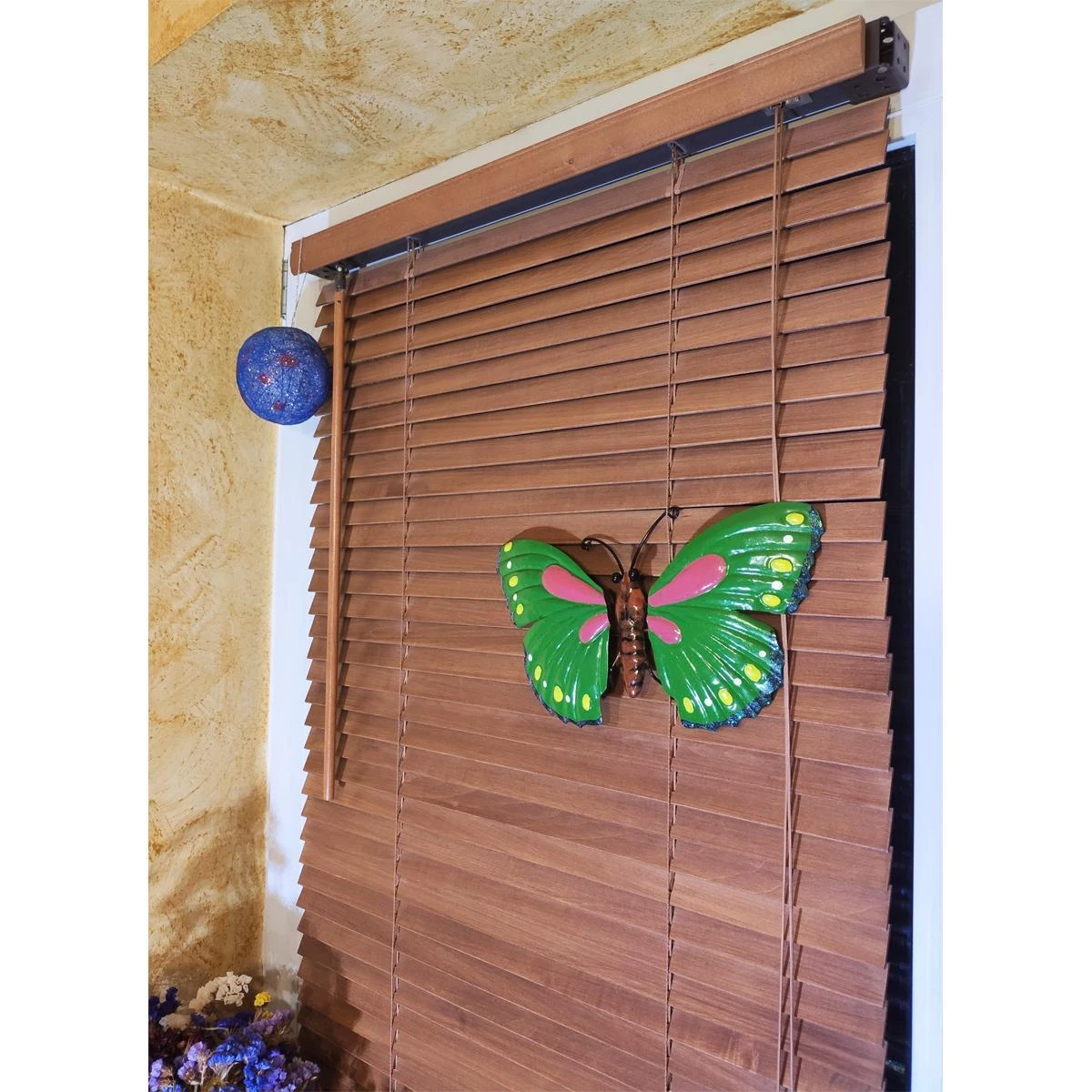 Saska Garden Dekoratyvinis žalios spalvos drugelis 26 cm