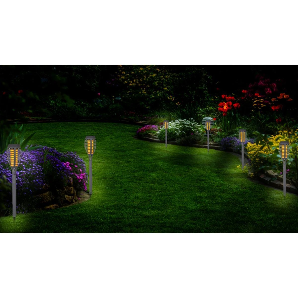 Sodo žibintas Saska Garden, 12 LED SMD, 7,5 x 7,5 x 46,5 cm, 5 vnt.