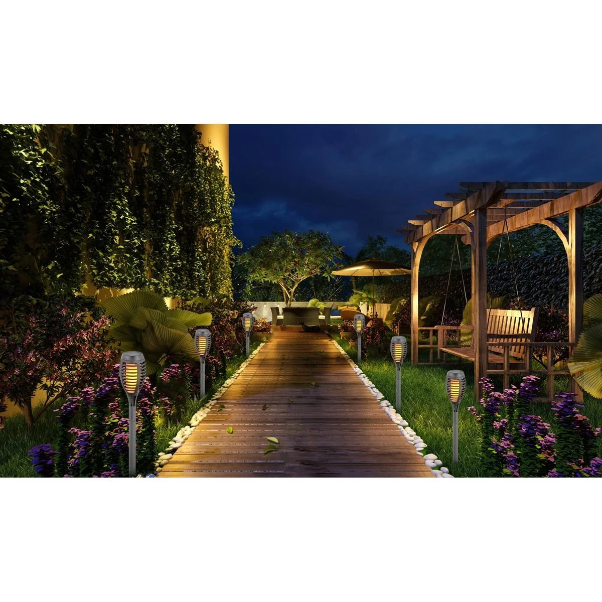 Sodo žibintas Saska Garden, 12 LED SMD, 7,5 x 7,5 x 46,5 cm, 5 vnt.