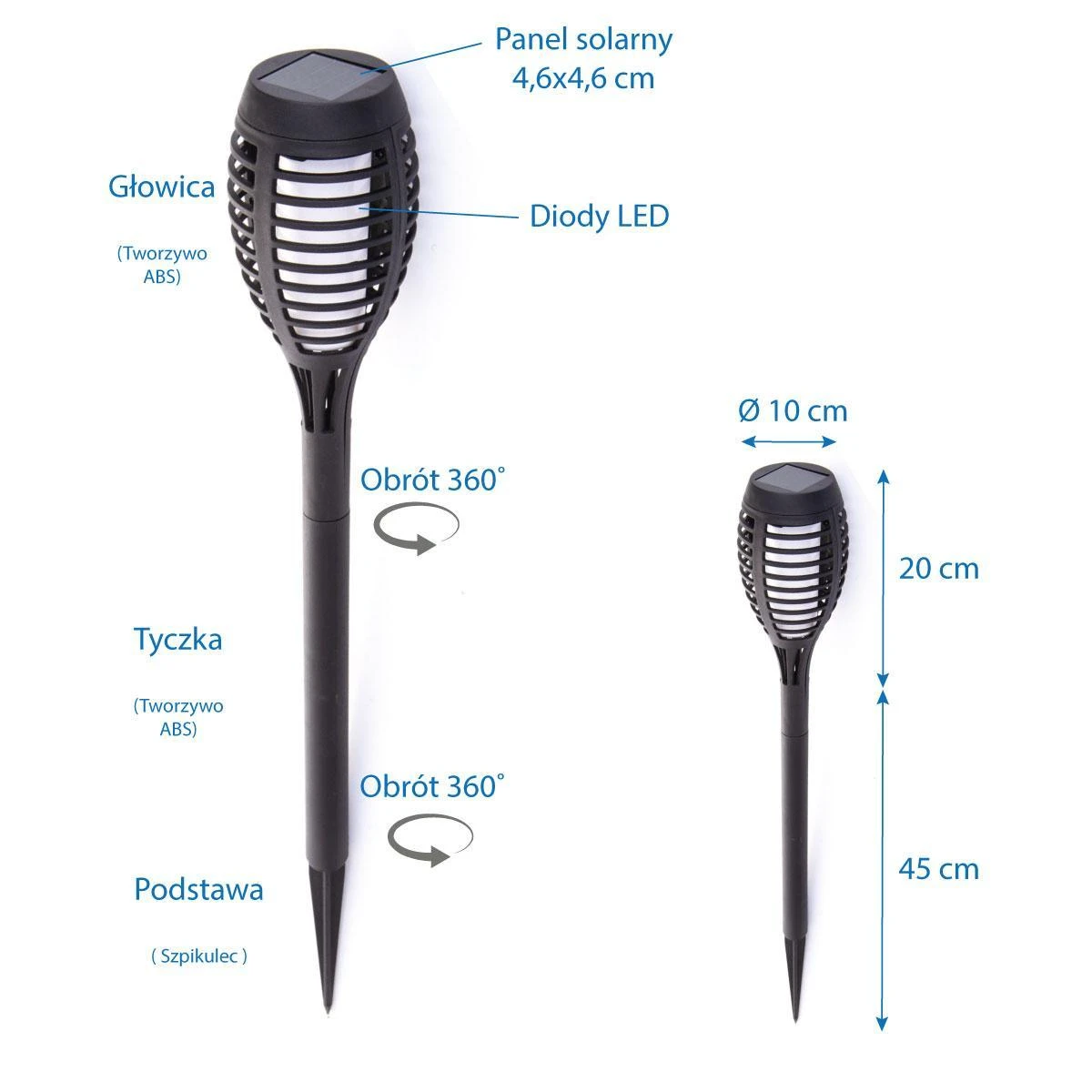 Lauko žibintas Saska Garden 4 in 1, 12 LED