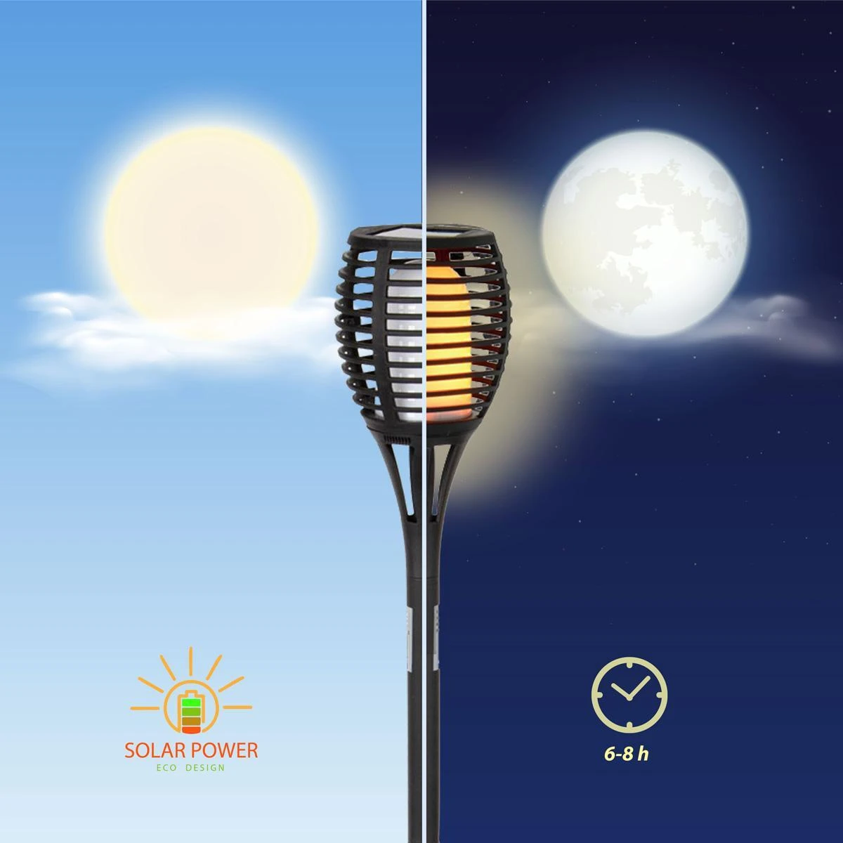Lauko žibintas Saska Garden 4 in 1, 12 LED