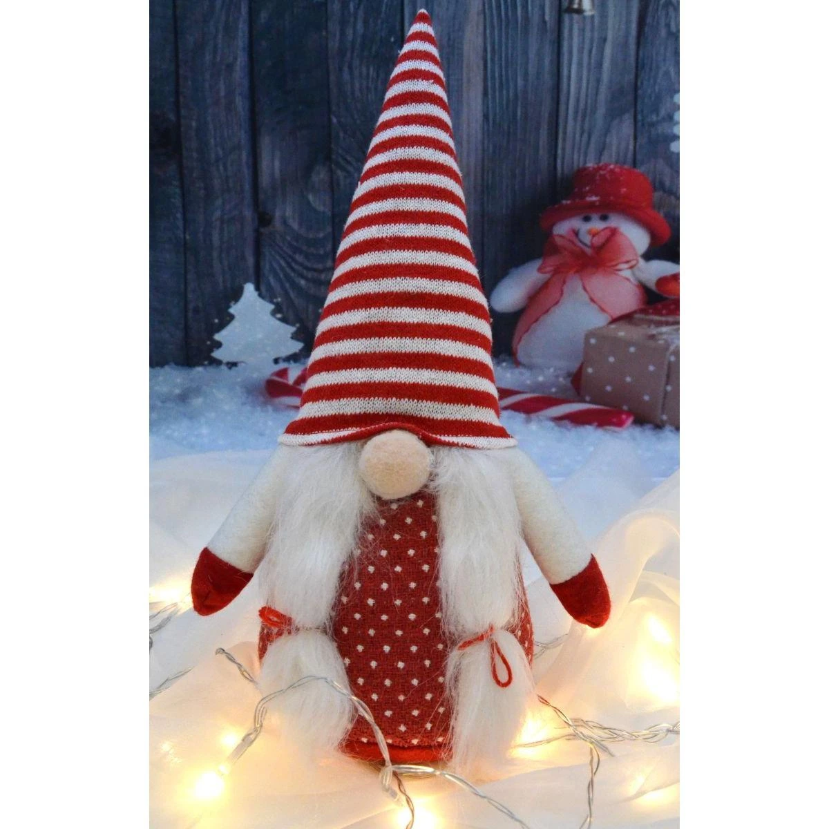 Saska Garden Kalėdinis dekoratyvinis gnomukas Candy Girl 35 cm