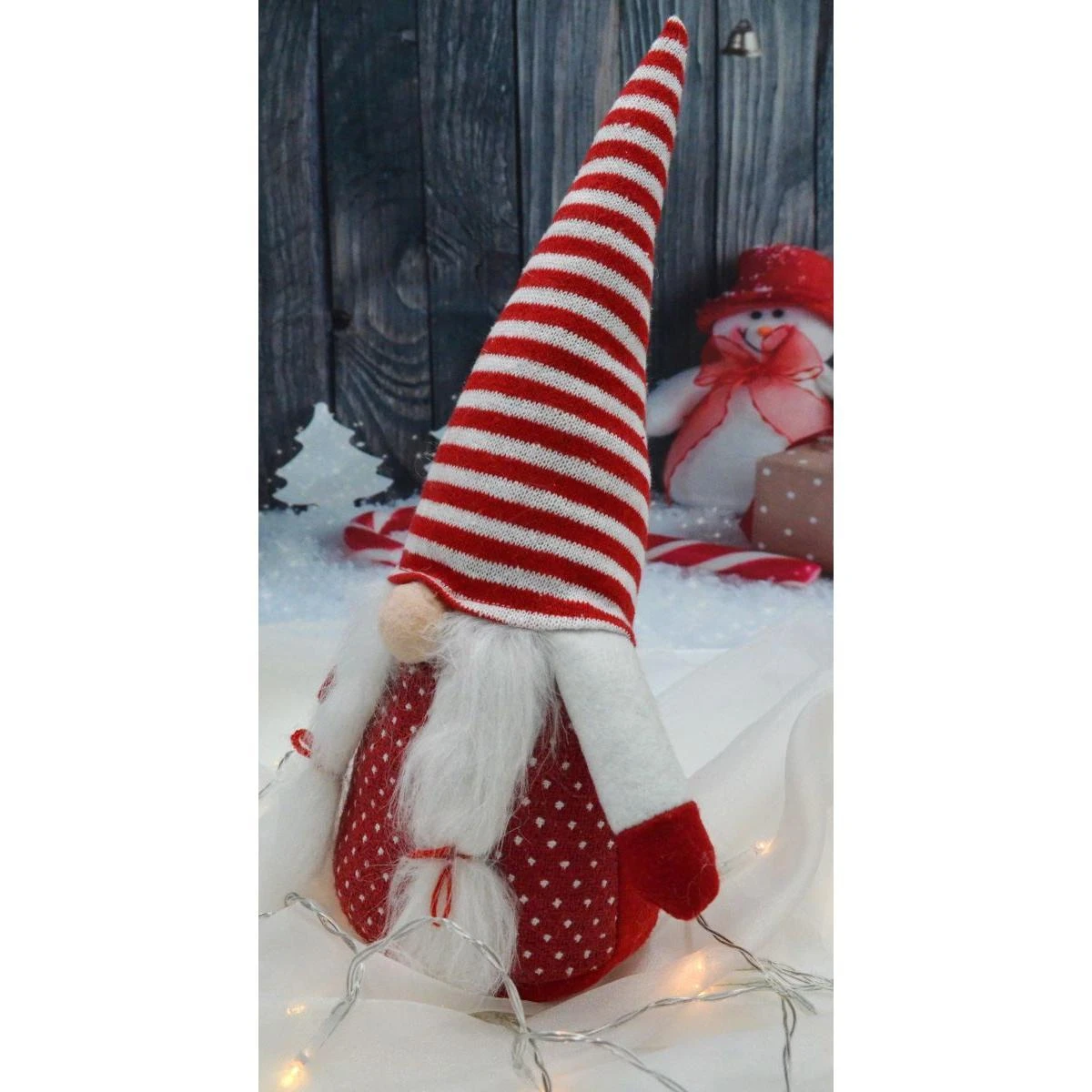 Saska Garden Kalėdinis dekoratyvinis gnomukas Candy Girl 35 cm