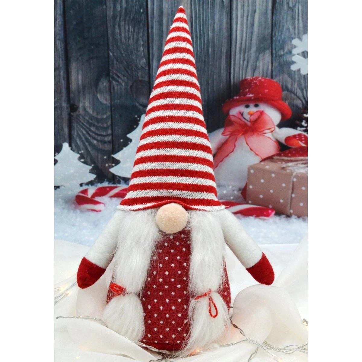 Saska Garden Kalėdinis dekoratyvinis gnomukas Candy Girl 35 cm