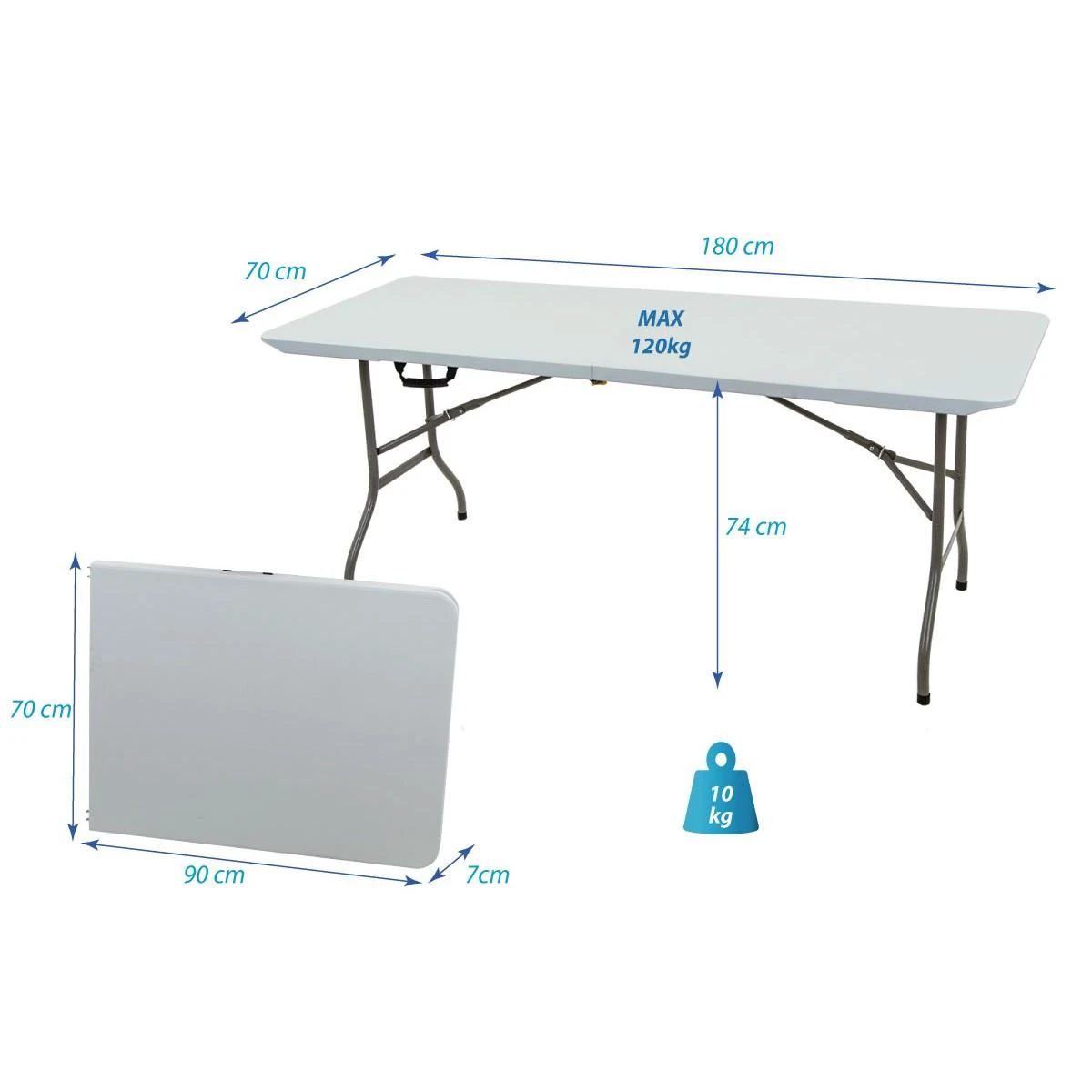 Saska Garden Sulankomas stalas lagamine 180x70cm