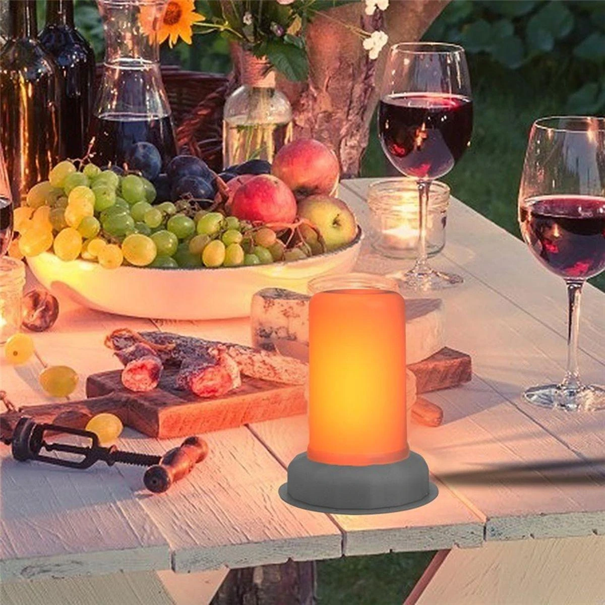 Saska Garden LED žvakė su liepsnos efektu 7,5x9,5cm