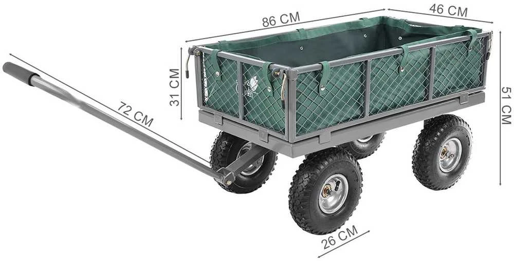 Saska Garden Sodo vežimėlis vežimui 270 kg
