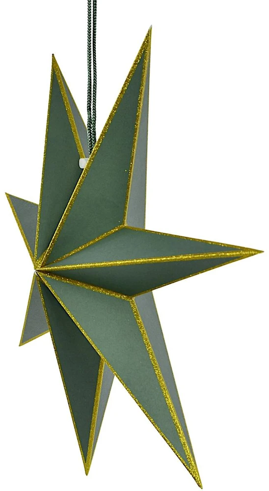 SASKA GIFT AND DECOR Popierinė dekoracija žvaigždė 45 cm 7 spindulių žalia SASKA GIFT & DECOR