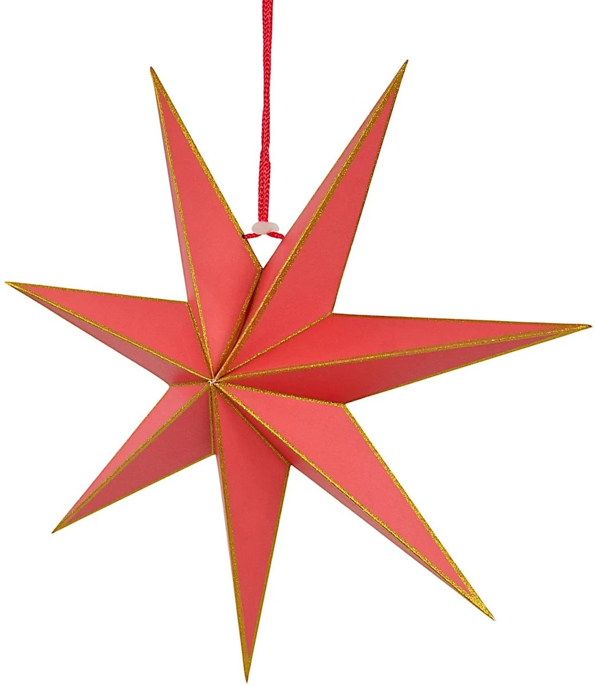 SASKA GIFT AND DECOR Popierinė dekoracija žvaigždė 60 cm raudona SASKA GIFT & DECOR