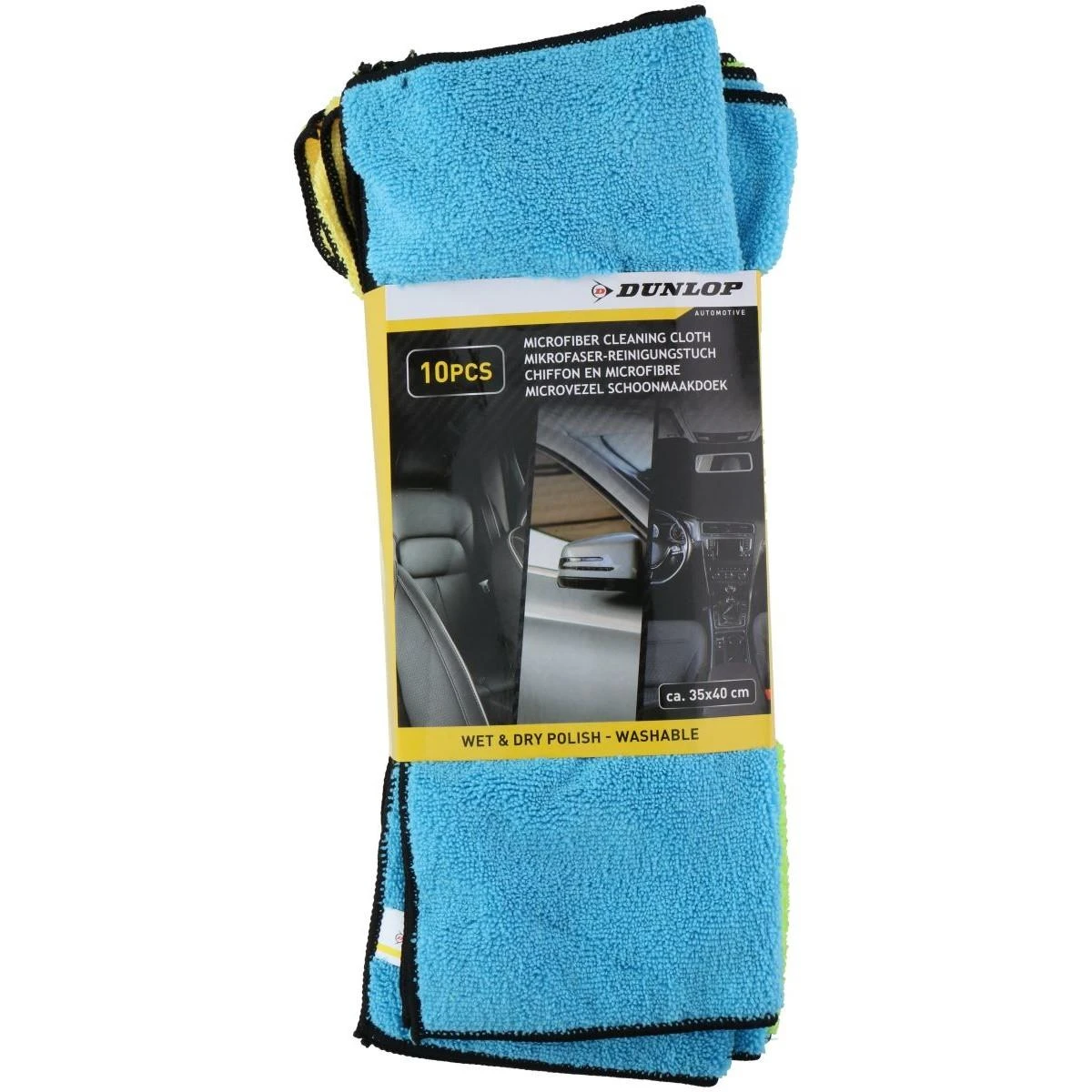 Dunlop - Automobilinės servetėlės iš mikropluošto universalus 35x40 cm 10 vnt.