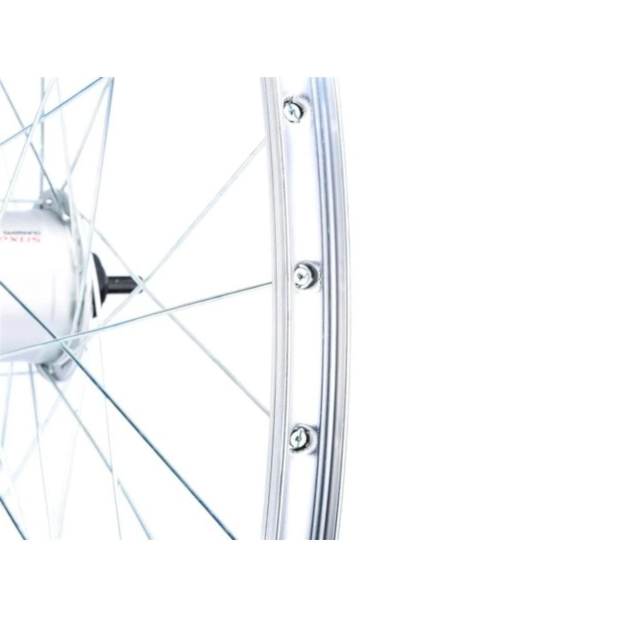28 colių priekinis ratas su Shimano stebule