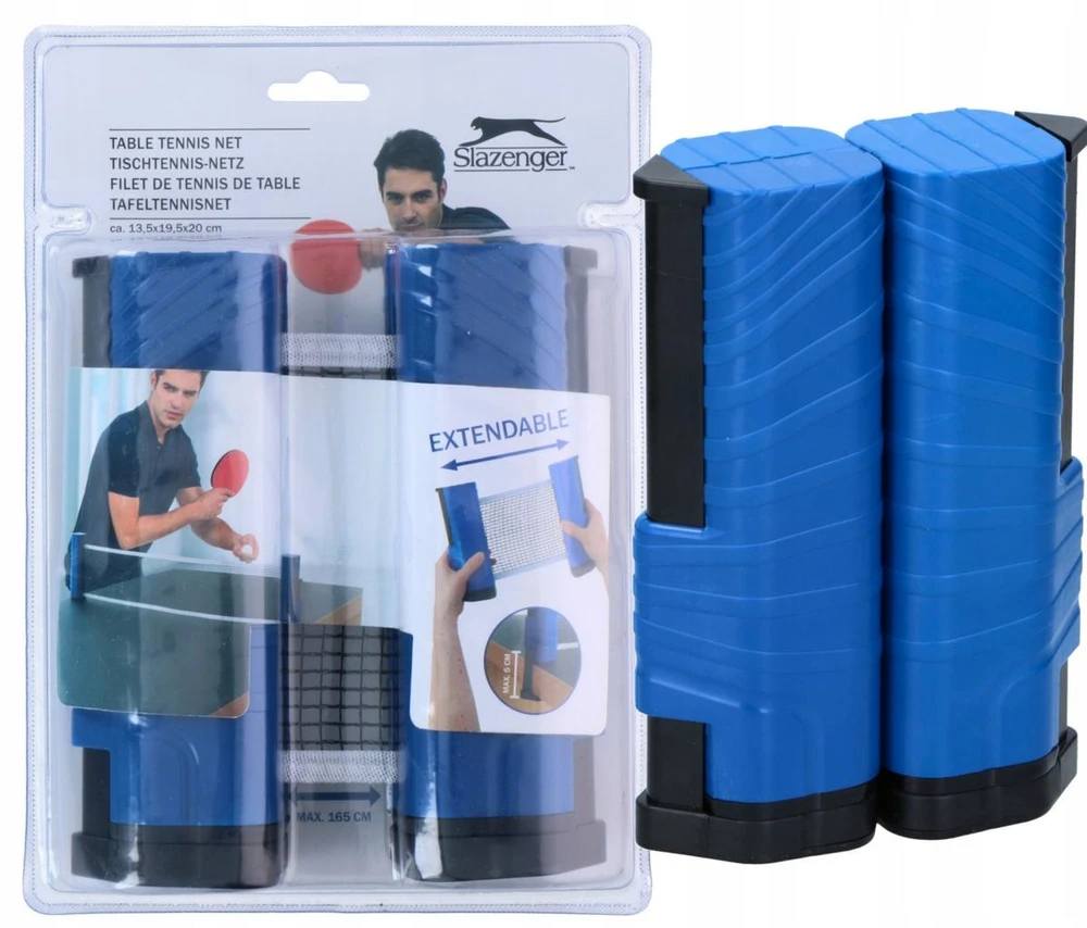 Slazenger - Stalo teniso tinklelis reguliuojamas (mėlyna / juoda)
