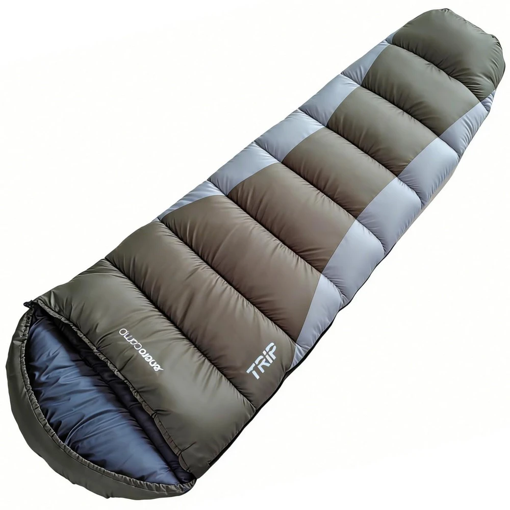 TURISTINIS MIEGMAIŠIS SU KOMPRESIJA TRIP ŽALIAI PILKAS 210X80X50CM ENERO CAMP 1081441