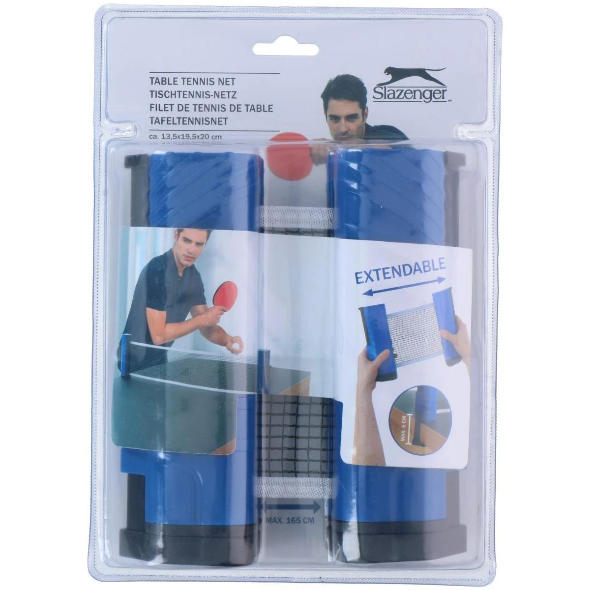Slazenger - Stalo teniso tinklelis reguliuojamas (mėlyna / juoda)