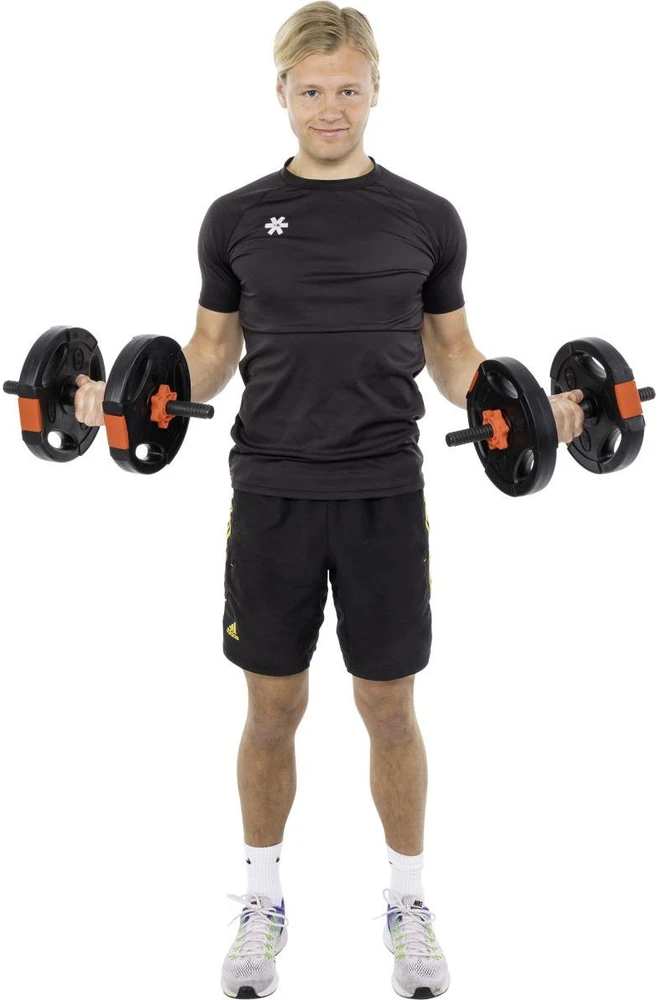 Sulankiojamas kompozitinis štangos ir hantelių rinkinys 20 kg Pure 2 Improve