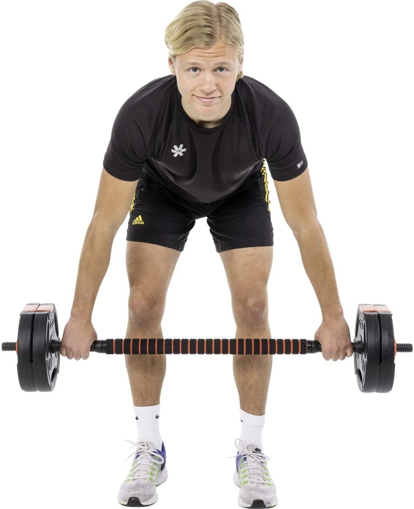 Sulankiojamas kompozitinis štangos ir hantelių rinkinys 20 kg Pure 2 Improve