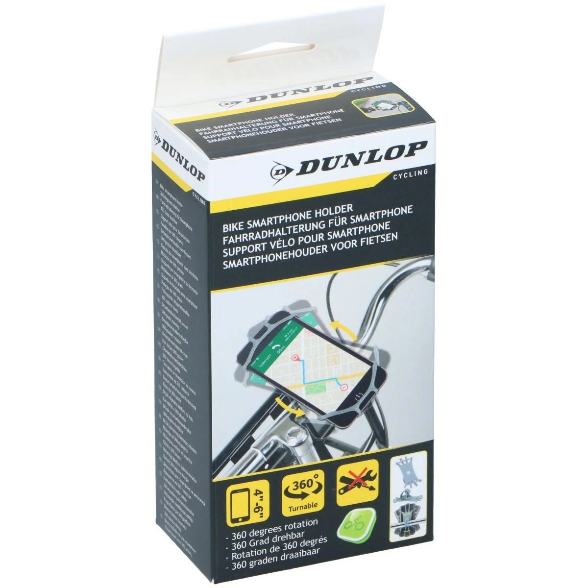 Dviračio silikoninis telefono laikiklis Dunlop