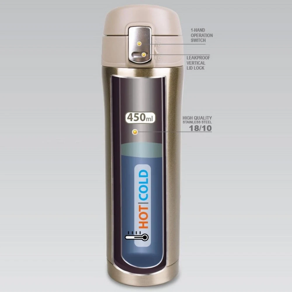 Gertuvė TERMOSINIS PUODELIS COLLECTION 450 ML MAESTRO AUKSINIS 149540