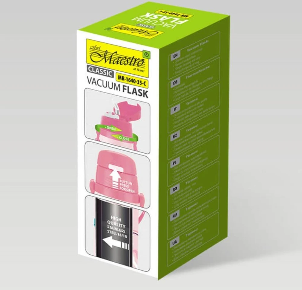 Maestro Termo puodelis vaikams su šiaudeliu 350 ml vienaragis (MR-1640-35-C)