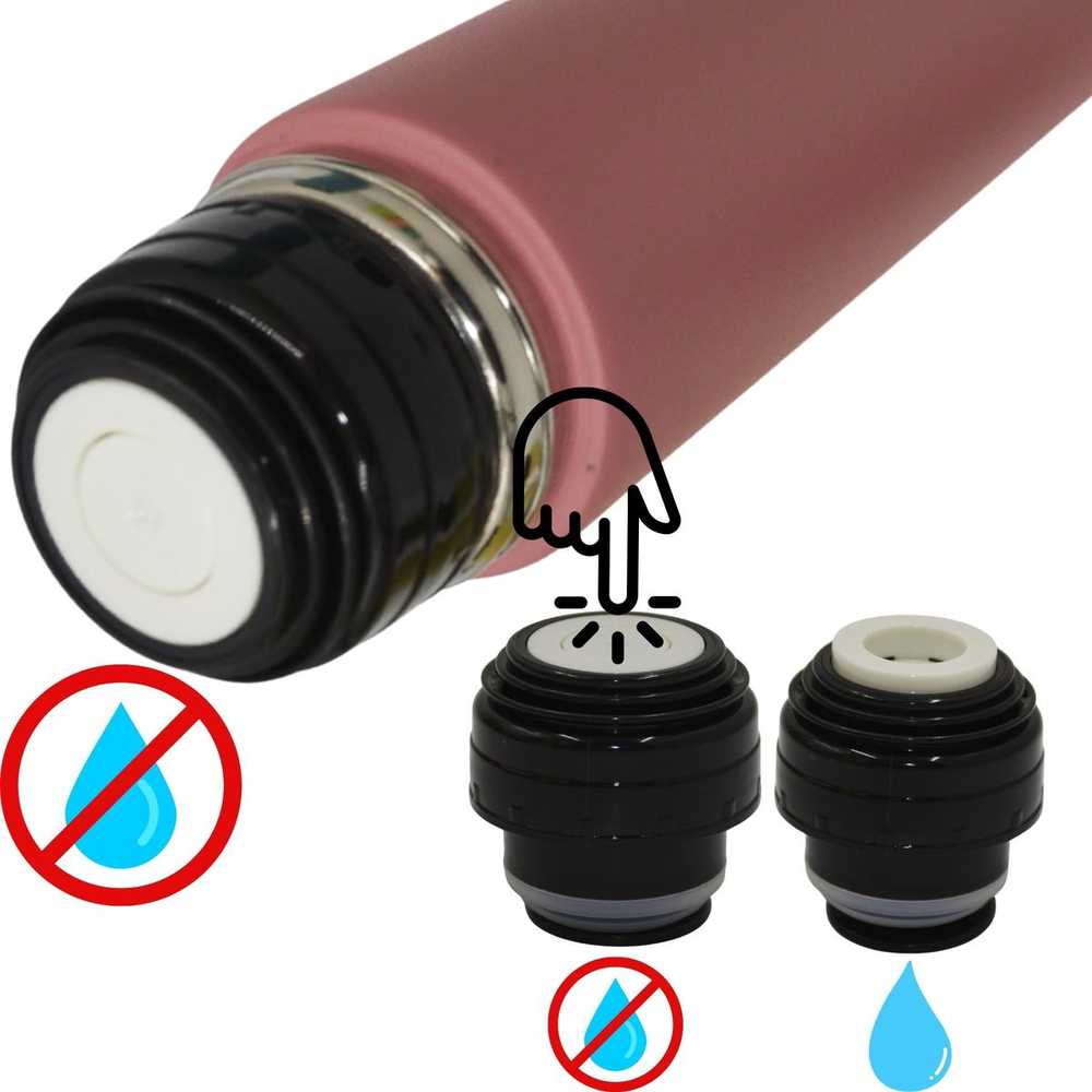 Excellent Houseware Turistinis termosas 500 ml rožinis