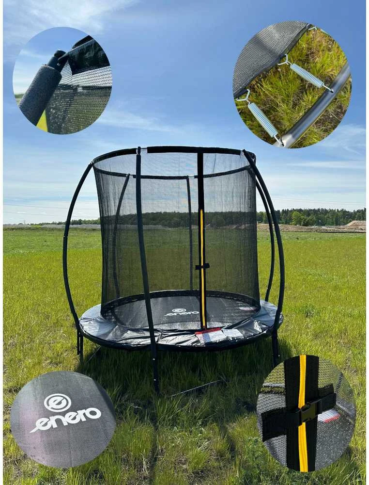 Enero Trampolina su tinklu viduje 244 cm