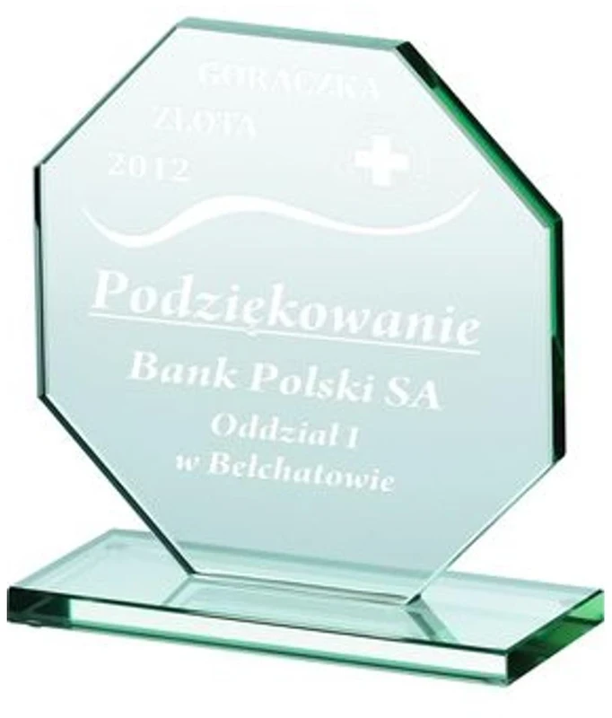 Tryumf Graviruotas stiklo trofėjus