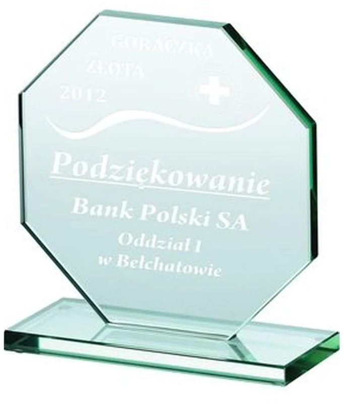 Tryumf Graviruotas stiklo trofėjus