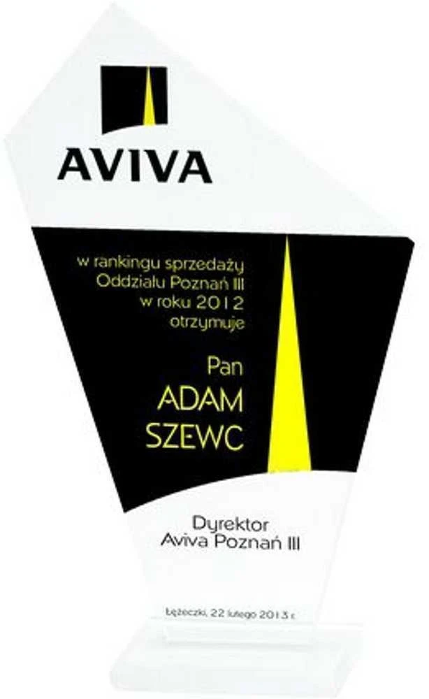 Tryumf Graviruotas stiklo trofėjus + dažų užpildas