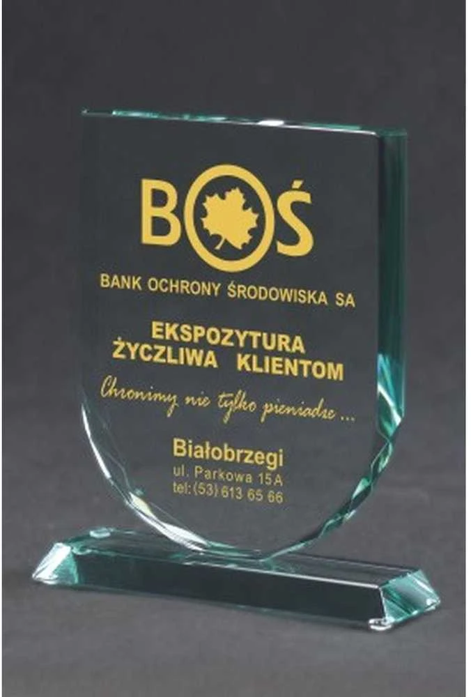 Tryumf Graviruotas stiklo trofėjus su dėklu +užpildymas dažais