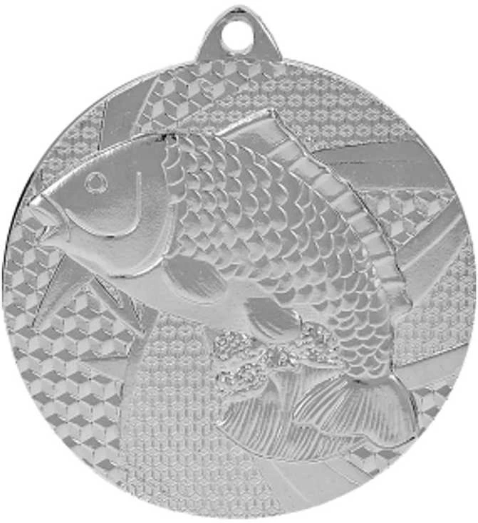 Tryumf Medal sidabrinė- wędkarstwo - ryba - medal plieno