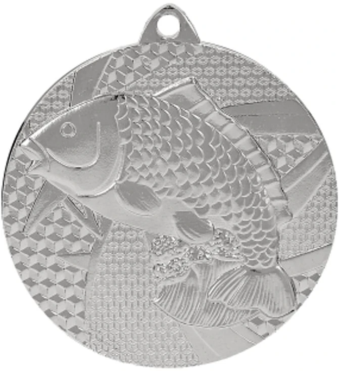Tryumf Medal sidabrinė- wędkarstwo - ryba - medal plieno