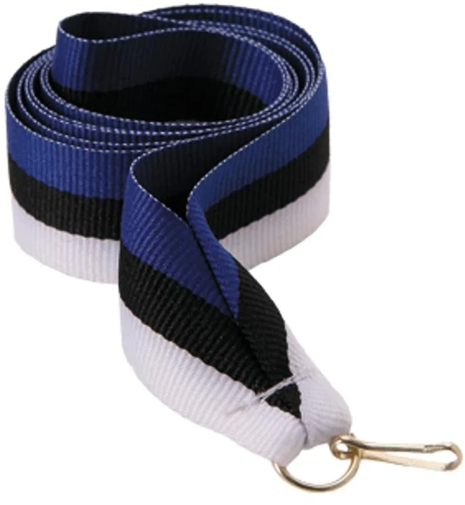 Tryumf Wstążka 22 mm - mėlyna-juoda-balta